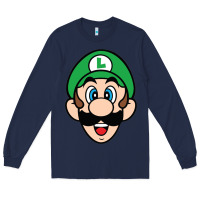 Navy luigi Long Sleeve Tee - linhVisuals