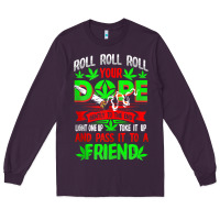 Plum funny weed pot lover roll joint friend smoking marijuana tank top Long Sleeve Tee - linhVisuals