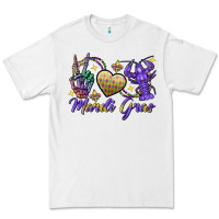 White Peace love crawfish Mardi Gras skeleton hand Premium Tee - FaDigitalArtStudio