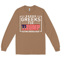 Toasted Coconut greeks for trump conservative gift trump 2020 re election t shirt Long Sleeve Tee - linhVisuals