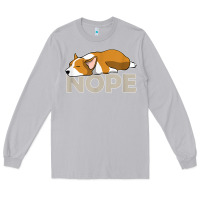 Moon Dust nope lazy corgi Long Sleeve Tee - linhVisuals