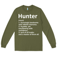 Army Green hunter definition personalized name funny birthday gift idea t shirt Long Sleeve Tee - linhVisuals