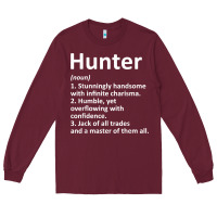 Burgundy hunter definition personalized name funny birthday gift idea t shirt Long Sleeve Tee - linhVisuals