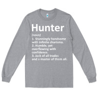 Heather Grey hunter definition personalized name funny birthday gift idea t shirt Long Sleeve Tee - linhVisuals