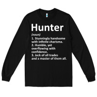 Black hunter definition personalized name funny birthday gift idea t shirt Long Sleeve Tee - linhVisuals