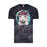 Cloud Black Sunflower Sheep With Background Vintage Tee - RanaPortraitStore