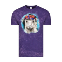 Cloud Purple Sunflower Sheep With Background Vintage Tee - RanaPortraitStore