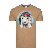 Vintage Coffee Sunflower Sheep With Background Vintage Tee - RanaPortraitStore