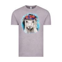 Vintage Zinc Sunflower Sheep With Background Vintage Tee - RanaPortraitStore