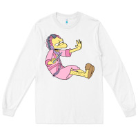 White moe Long Sleeve Tee - linhVisuals