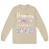Mushroom happiness is being a noni ever women floral decor Long Sleeve Tee - linhVisuals