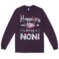 Plum happiness is being a noni ever women floral decor Long Sleeve Tee - linhVisuals