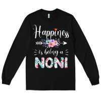 Happiness Is Being A Noni Ever Women Floral Decor Long Sleeve Tee | Teevron