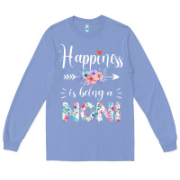 Colony Blue happiness is being a noni ever women floral decor Long Sleeve Tee - linhVisuals