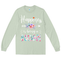 Matcha happiness is being a noni ever women floral decor Long Sleeve Tee - linhVisuals