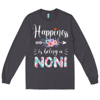 Smoke happiness is being a noni ever women floral decor Long Sleeve Tee - linhVisuals