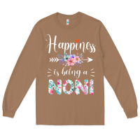 Toasted Coconut happiness is being a noni ever women floral decor Long Sleeve Tee - linhVisuals