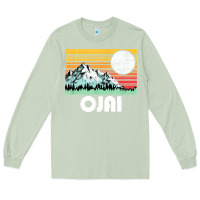 Matcha ojai california mountains & sun retro 80s graphic Long Sleeve Tee - linhVisuals