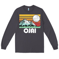 Smoke ojai california mountains & sun retro 80s graphic Long Sleeve Tee - linhVisuals