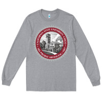 Heather Grey csu chico seal Long Sleeve Tee - linhVisuals