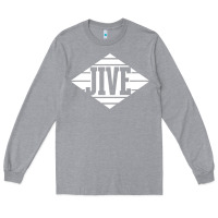 Heather Grey jive records Long Sleeve Tee - linhVisuals