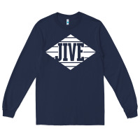Navy jive records Long Sleeve Tee - linhVisuals