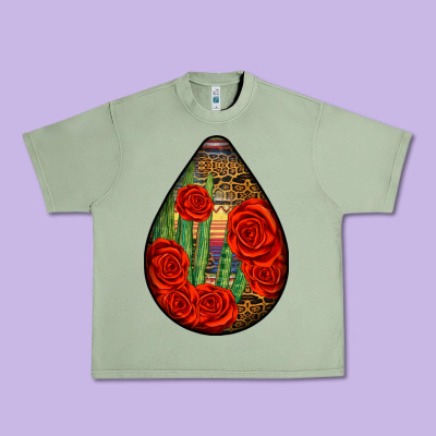 Mexican Teardrop Urban Heavy Tee Designed By Bundleandbundleshop