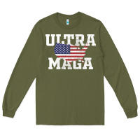 Army Green ULTRA MAGA Long Sleeve Tee - linhVisuals