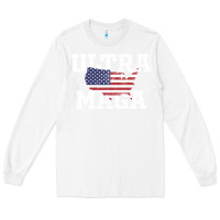 White ULTRA MAGA Long Sleeve Tee - linhVisuals