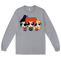 Heather Grey power puff girls Long Sleeve Tee - linhVisuals