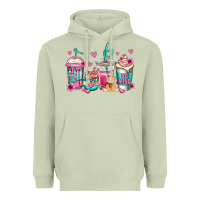 Matcha valentines day coffee Heavyweight Hoodie - Jasminsmagicworld