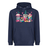Navy valentines day coffee Heavyweight Hoodie - Jasminsmagicworld