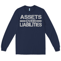 Navy assets over liabilities mens t shirt Long Sleeve Tee - linhVisuals