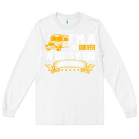 White i'm a bus driver what is your superpower driving school bus t shirt Long Sleeve Tee - linhVisuals