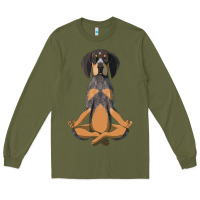 Army Green yoga fitness bluetick coonhound dog 363 bodybuilding Long Sleeve Tee - linhVisuals