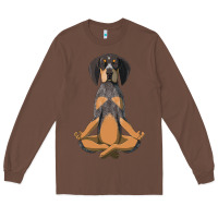 Chestnut yoga fitness bluetick coonhound dog 363 bodybuilding Long Sleeve Tee - linhVisuals