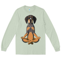 Matcha yoga fitness bluetick coonhound dog 363 bodybuilding Long Sleeve Tee - linhVisuals