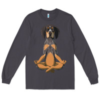 Smoke yoga fitness bluetick coonhound dog 363 bodybuilding Long Sleeve Tee - linhVisuals