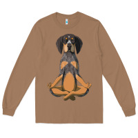 Toasted Coconut yoga fitness bluetick coonhound dog 363 bodybuilding Long Sleeve Tee - linhVisuals