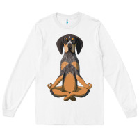 White yoga fitness bluetick coonhound dog 363 bodybuilding Long Sleeve Tee - linhVisuals