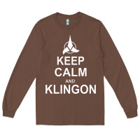 Chestnut keep calm and klingon Long Sleeve Tee - linhVisuals