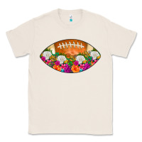 Natural American Football Floral Classic Tee - CowCowDesign