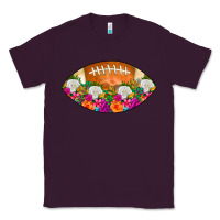 Plum American Football Floral Classic Tee - CowCowDesign