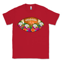 Red American Football Floral Classic Tee - CowCowDesign