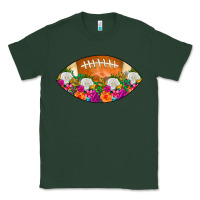 Sports Green American Football Floral Classic Tee - CowCowDesign