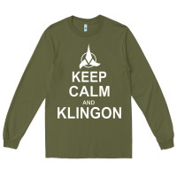 Army Green keep calm and klingon Long Sleeve Tee - linhVisuals