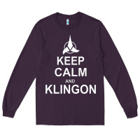 Plum keep calm and klingon Long Sleeve Tee - linhVisuals