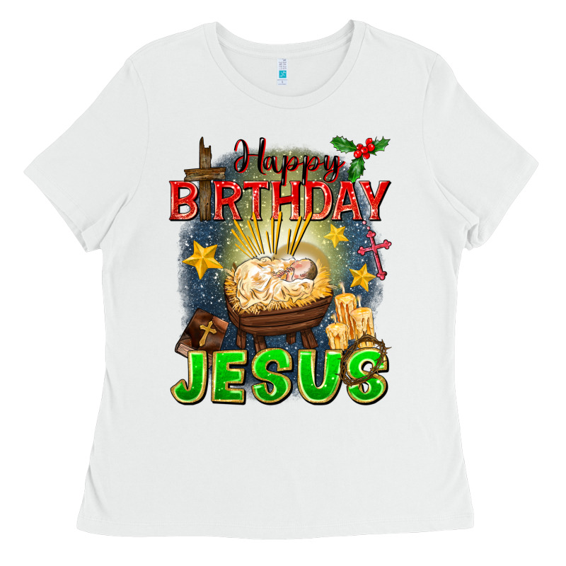 Happy Birthday Jesus Ladies Tee by FaDigitalArtStudio | Teevron