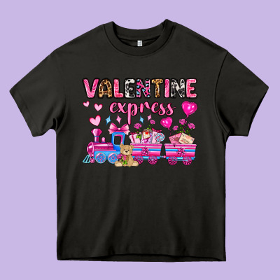 Valentine Express Olivia Heavy Core Tee Designed By Oliviacreatesart