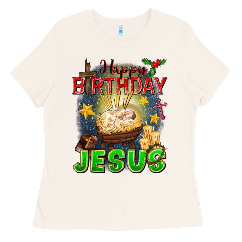 Happy Birthday Jesus Ladies Tee by FaDigitalArtStudio | Teevron